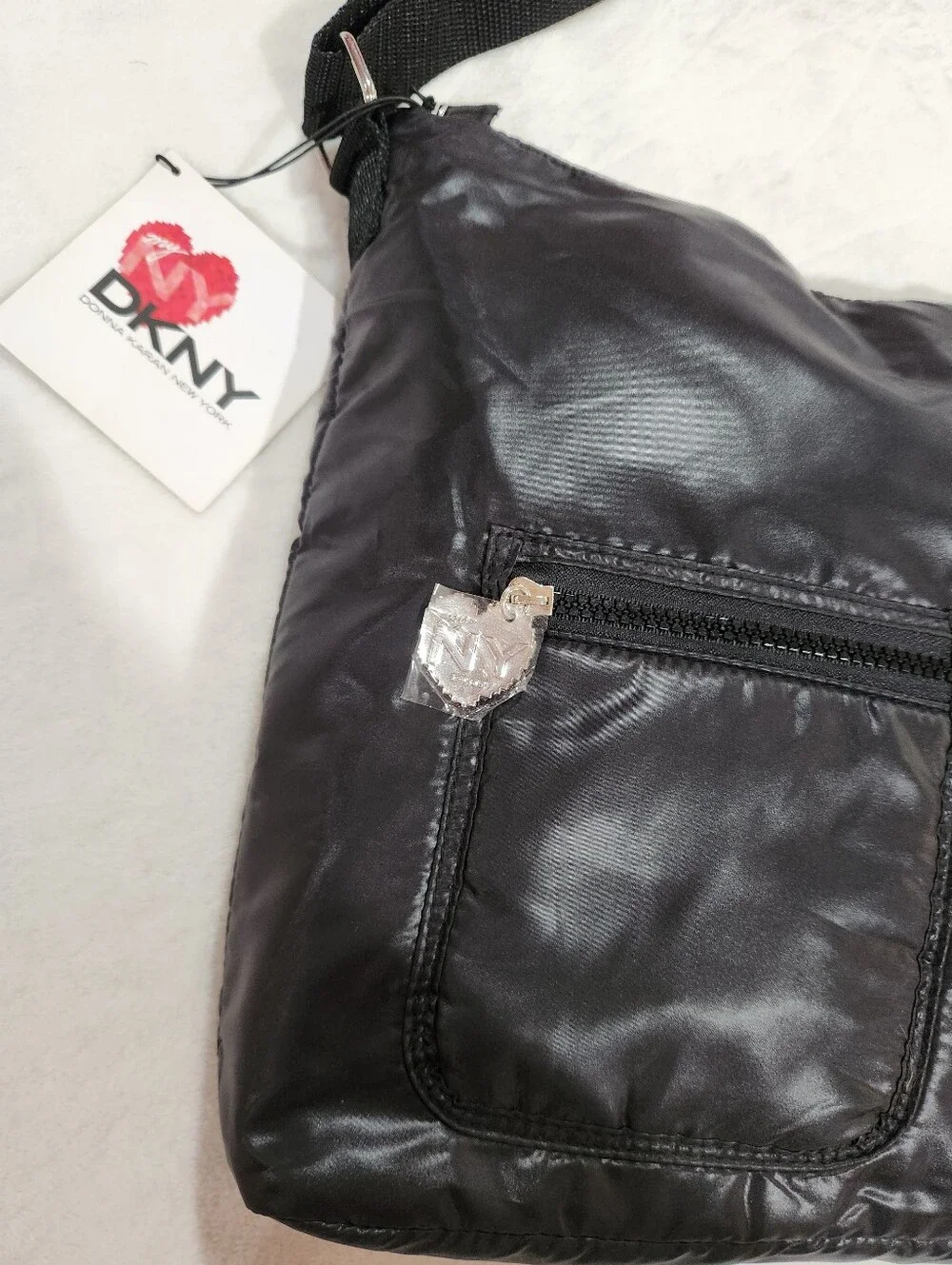 DKNY My NY Black Nylon Messanger Bag, NWT